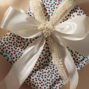 Ditsy Coral Daisies – Mini florales nahtloses Must Geschenkpapier