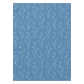 Ditsy Dainty Boho Blumenstrauch Zeichnend in Blue Tischdecke (Vorderseite)