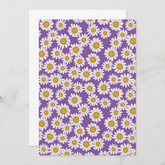 Ditsy daisy Blume Einladung (Vorne/Hinten)