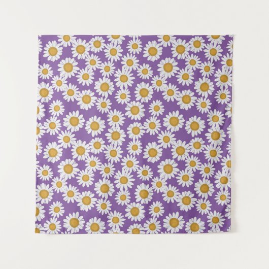 Ditsy daisy Blume Wandteppich (Vorderseite)