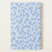 Ditsy Daisy Floral Monogram Periwinkle Blue Planer (Rückseite)