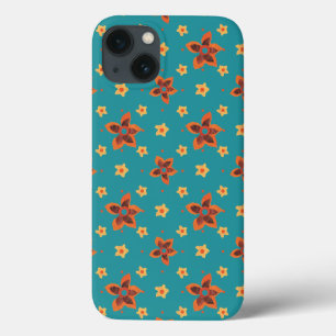 Ditsy Floral auf Türkis Samsung Galaxy Note 4 Hüll iPhone 13 Hülle