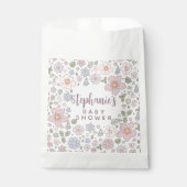 Ditsy Floral Baby Dusche Gastgeschenk Papiertasche Geschenktütchen (Vorderseite)
