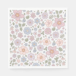 Ditsy Floral Baby Shooting Paper Napkins Serviette
