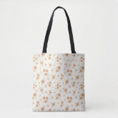 Ditsy Floral Boho Wildblume Neutral Beige Name Tasche (Vorderseite)