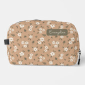 Ditsy Floral Boho Wildblume Neutral Mädchenname Waschbeutel (Vorderseite)