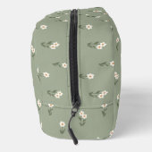Ditsy Floral Boho Wildflower Salbei Grüner Name Waschbeutel (Rechts)