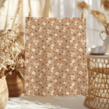 Ditsy Floral Cottagecore Boho Wildblume Tan Braun