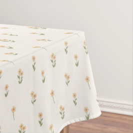Ditsy Floral Cottagecore Boho Wildflower Beige Tischdecke