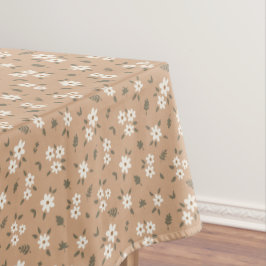 Ditsy Floral Cottagecore Boho Wildflower Tan Brown Tischdecke