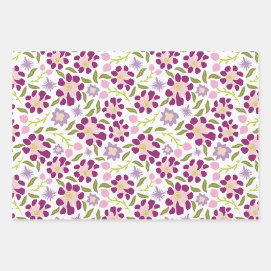 Ditsy floral geschenkpapier set (Vorderseite 2)