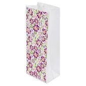 Ditsy floral geschenktüte für weinflaschen (Rückseite Schrägansicht)