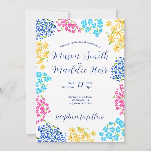 Ditsy Floral Invite Einladung (Vorderseite)