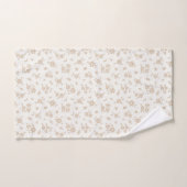 Ditsy Floral Muted Neutral Soft Pale Cream Beige Badhandtuch Set (Handtuch)