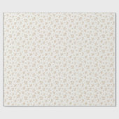 Ditsy Floral Muted Neutral Soft Pale Cream Beige Geschenkpapier (Flach)