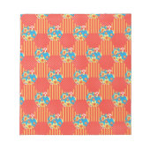 Ditsy Floral, Streifen, Polka Dots Patchwork Notizblock (Vorderseite)