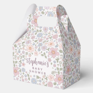 Ditsy Floral Theme Baby Dusche Party Box Geschenkschachtel