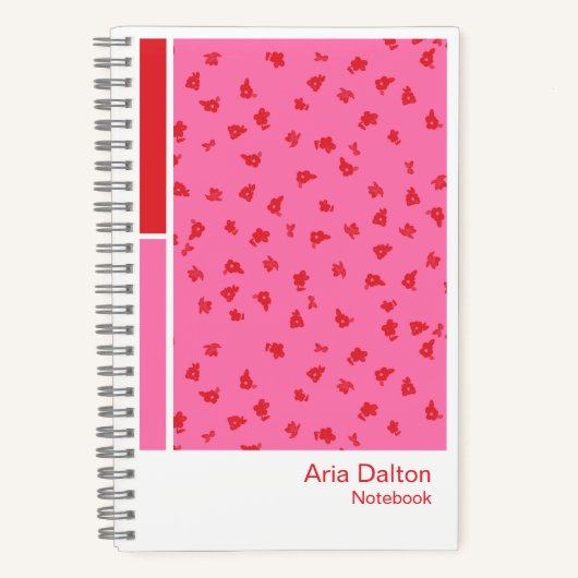 Ditsy Floral Vertical Palette Notebook Notizblock (Vorderseite)