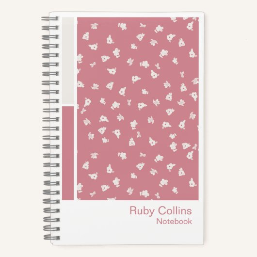 Ditsy Floral Vertical Palette Notebook Notizblock (Vorderseite)