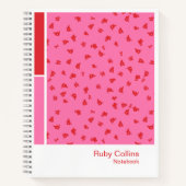 Ditsy Floral Vertical Palette Notebook Notizblock (Vorderseite)