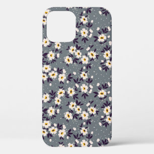 Ditsy Floral: Vintager grauer Hintergrund Case-Mate iPhone Hülle