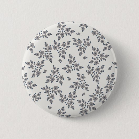 Ditsy Florals in Grau Button (Vorderseite)