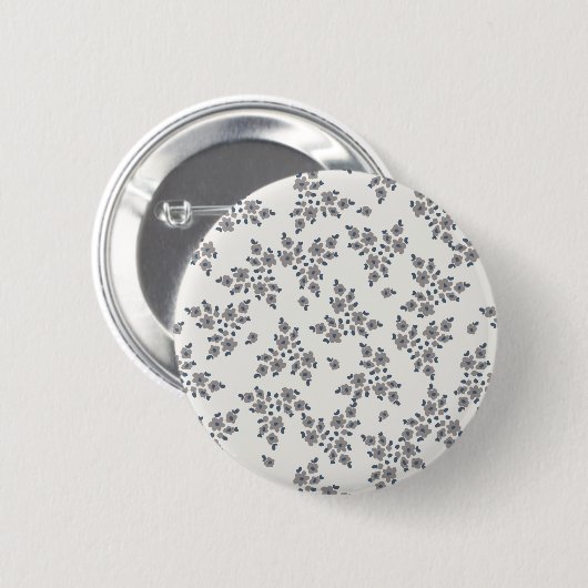 Ditsy Florals in Grau Button (Vorne & Hinten)