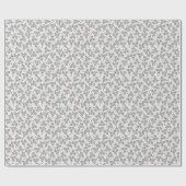 Ditsy Florals in Grau Geschenkpapier (Flach)