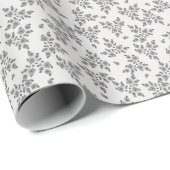 Ditsy Florals in Grau Geschenkpapier (Rolleneckpunkt)