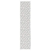 Ditsy Florals in Grau Kurzer Tischläufer (Vorderseite)