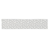 Ditsy Florals in Grau Kurzer Tischläufer (Horizontal)
