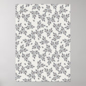 Ditsy Florals in Grau Poster (Vorne)