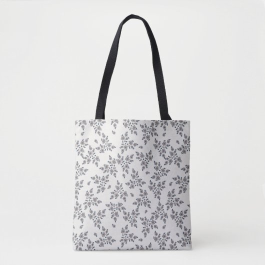 Ditsy Florals in Grau Tasche (Vorderseite)