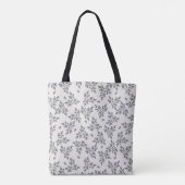 Ditsy Florals in Grau Tasche (Rückseite)
