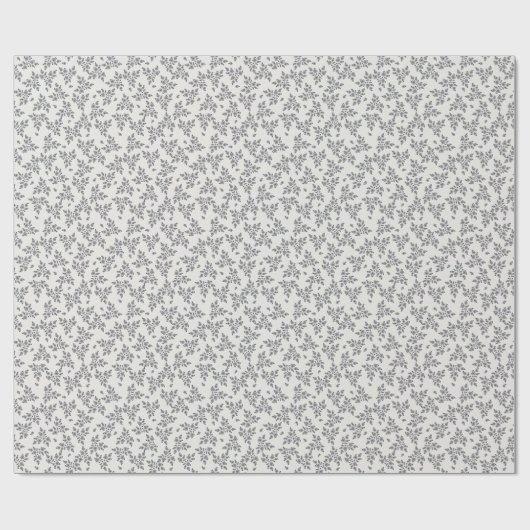 Ditsy Florals in Grey Geschenkpapier (Flach)