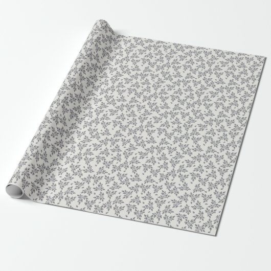 Ditsy Florals in Grey Geschenkpapier (Ungerollt)