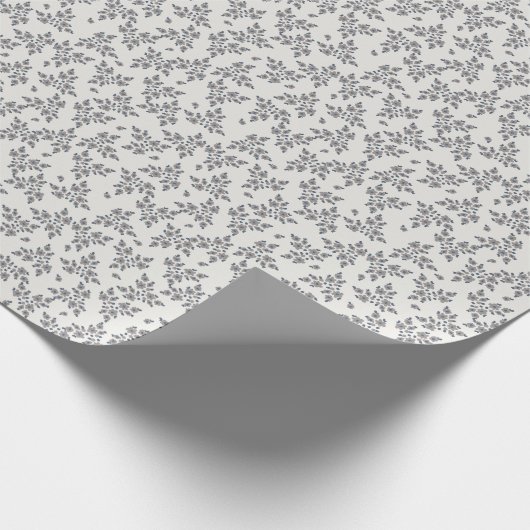 Ditsy Florals in Grey Geschenkpapier (Ecke)