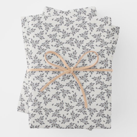 Ditsy Florals in Grey Geschenkpapier Set (Beispiel)