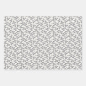 Ditsy Florals in Grey Geschenkpapier Set (Vorderseite)