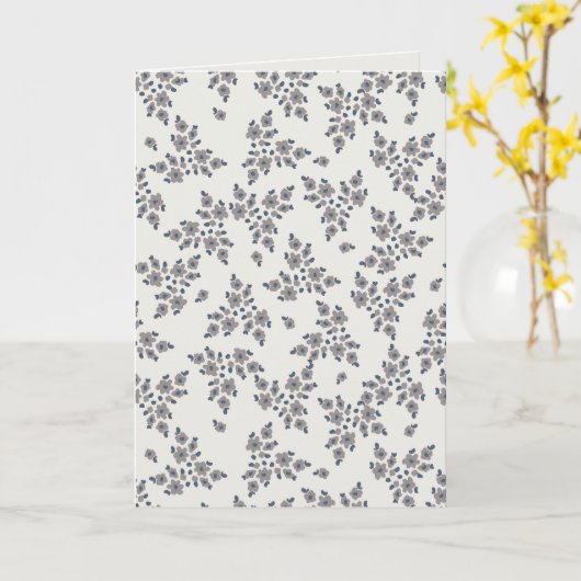 Ditsy Florals in Grey Karte (Gelbe Blume)