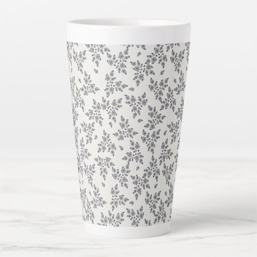 Ditsy Florals in Grey Milchtasse (Vorderseite)