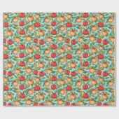 Ditsy fruits - Äpfel Geschenkpapier (Flach)