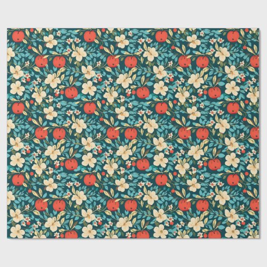 Ditsy fruits - Apfelblüten Geschenkpapier (Flach)