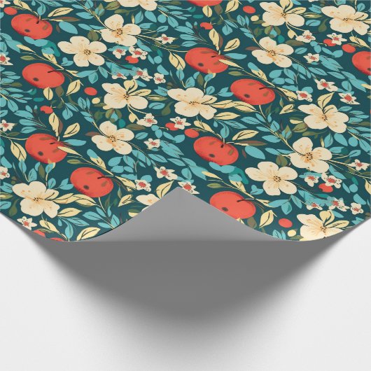 Ditsy fruits - Apfelblüten Geschenkpapier (Ecke)