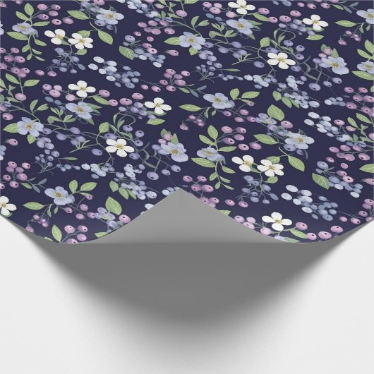 Ditsy fruits - Blueberries Geschenkpapier (Ecke)