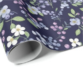 Ditsy fruits - Blueberries Geschenkpapier (Rolleneckpunkt)