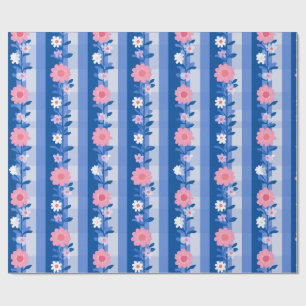 Ditsy Gingham Grandmillenial Daisies Geschenkpapier