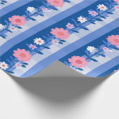 Ditsy Gingham Grandmillenial Daisies Geschenkpapier (Ecke)