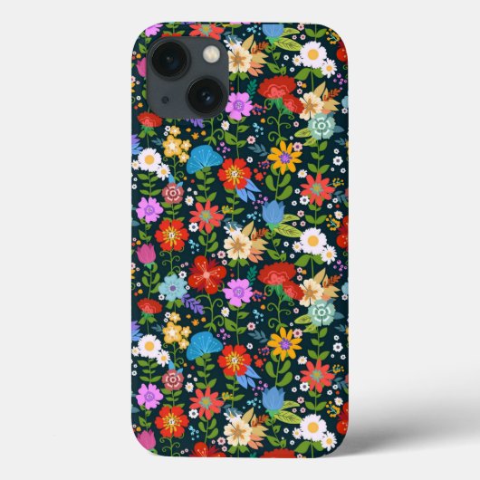 Ditsy-nahtlose Blume Muster-13554 Case-Mate iPhone Hülle (Rückseite)