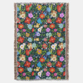 Ditsy-nahtlose Blume Muster-13554 Decke (Vorderseite Vertikal)